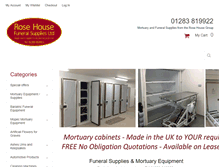 Tablet Screenshot of mortuary-supplies.co.uk